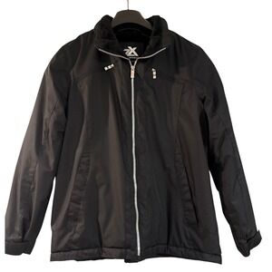 ZeroXposur Womens Black Full Zip Fleece Lined Winter Jacket Size L/G